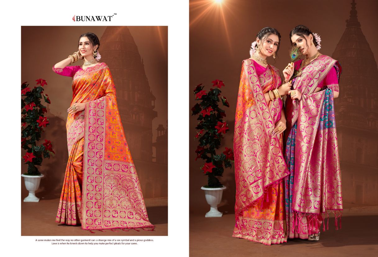 Bunawat Vishva Patola Silk Designer Sarees Catalog
